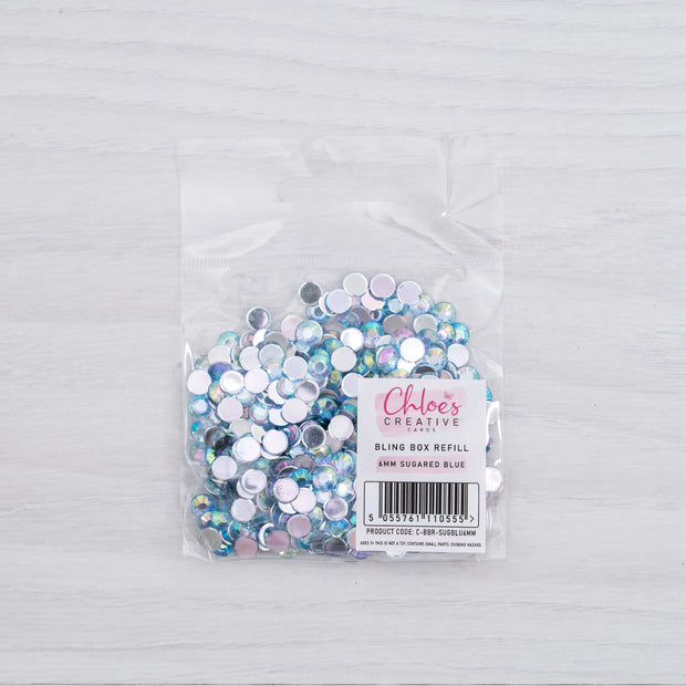 Chloes Creative Cards Bling Box Refill - 6mm Sugared Blue