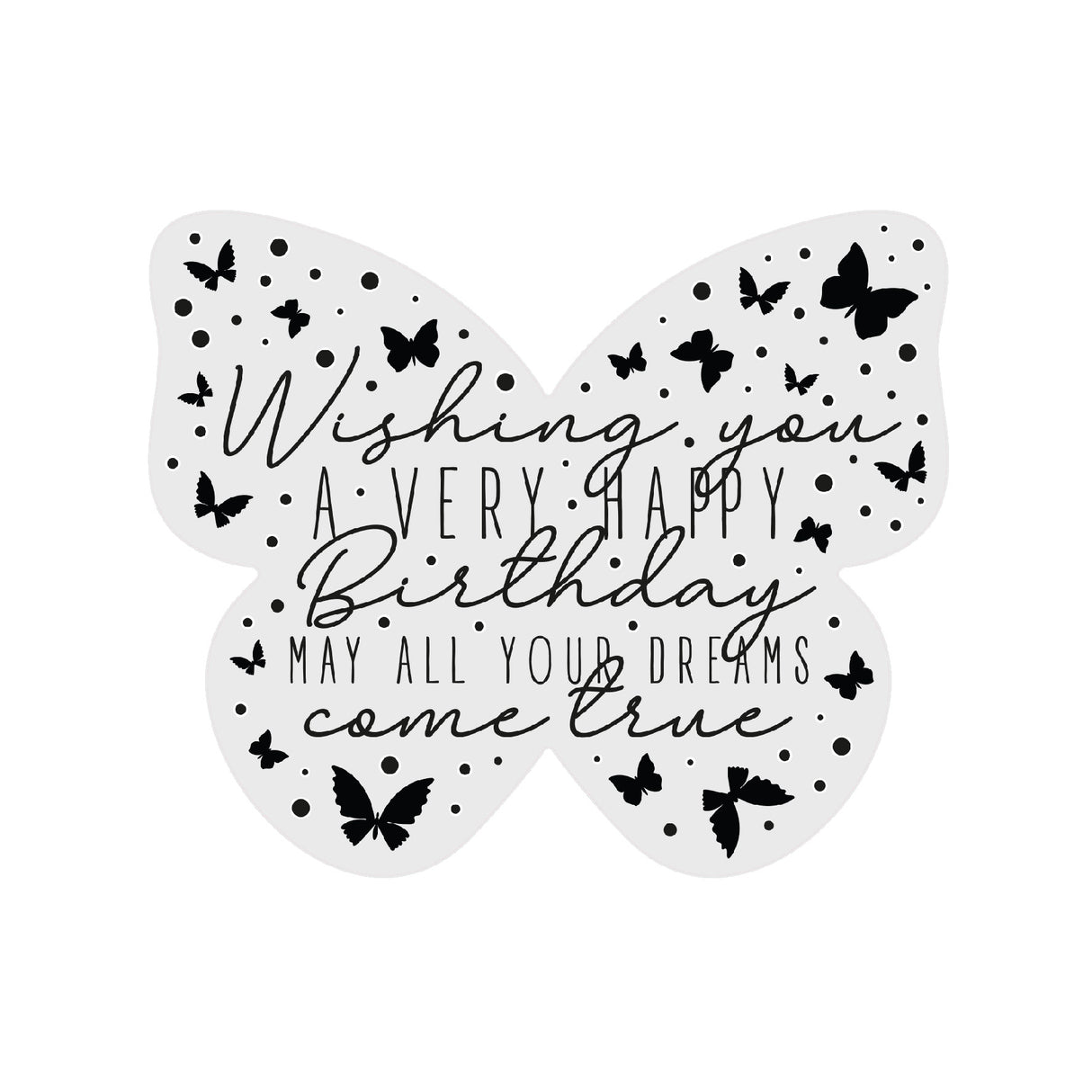 Chloes Creative Cards Die & Stamp Set - Butterfly Sentiment