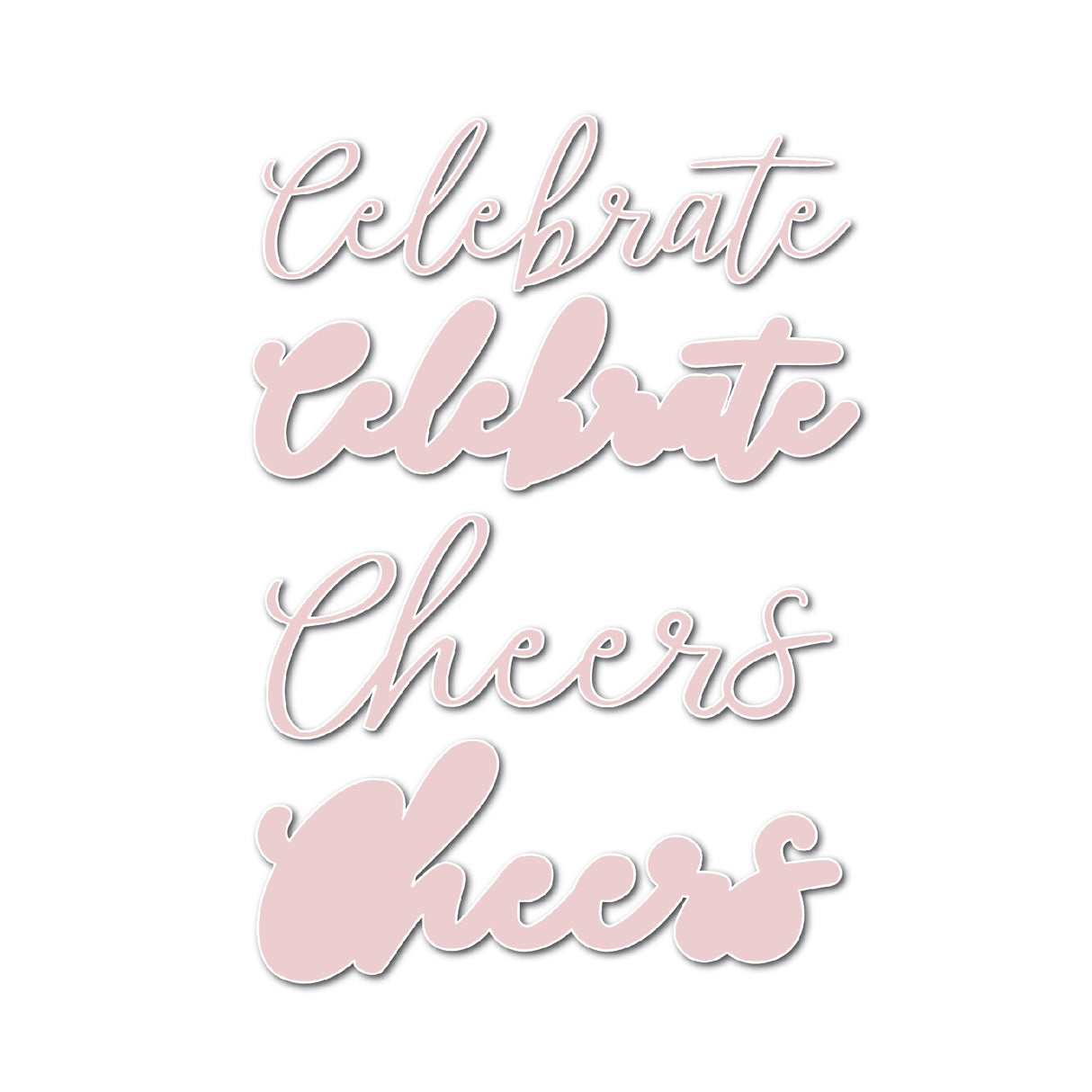 Chloes Creative Cards Die & Stamp Set - Celebrate Sentiment Builder