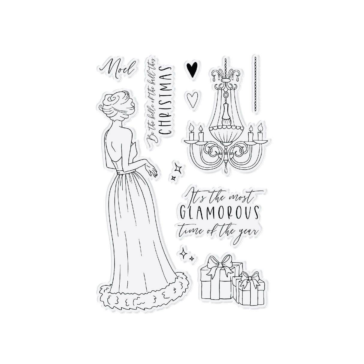 Ensemble de matrices et tampons Chloes Creative Cards - Belle of the Ball