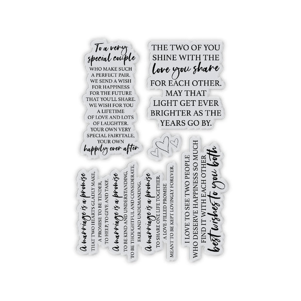 Chloes Creative Cards Photopolymer Stamp Set (A6) - Wedding Verse