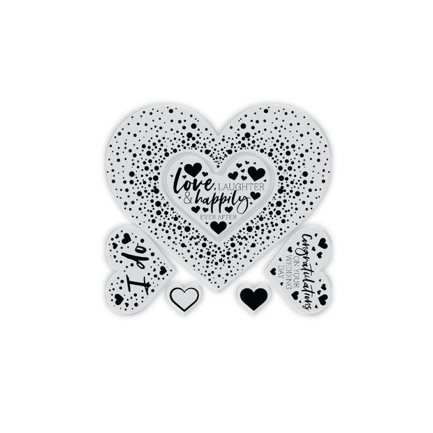 Chloes Creative Cards Die & Stamp - Confetti Heart