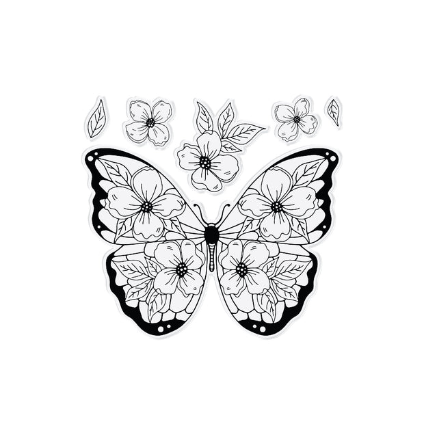 Chloes Creative Cards Die & Stamp - Grande Floral Butterfly