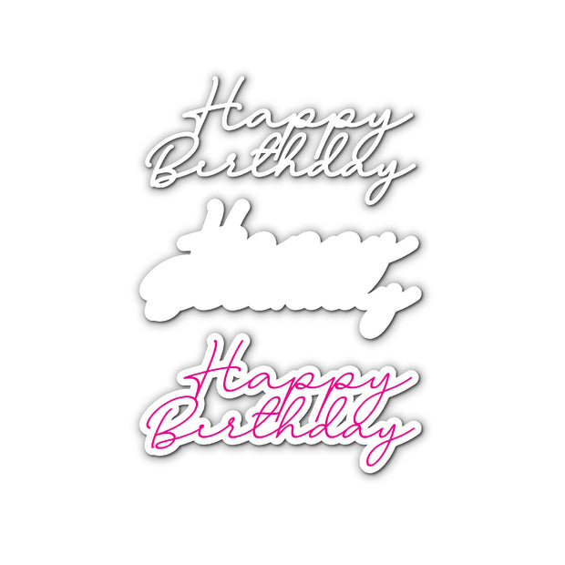 Chloes Creative Cards Die & Stamp - Filigree Happy Birthday