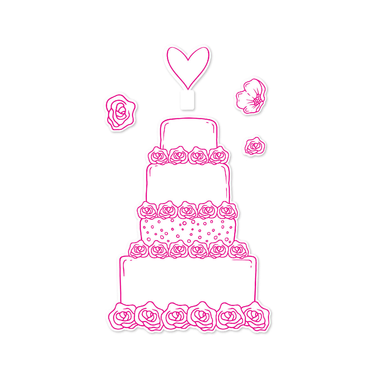 Chloes Creative Cards Die & Stamp Set - Wedding Cake