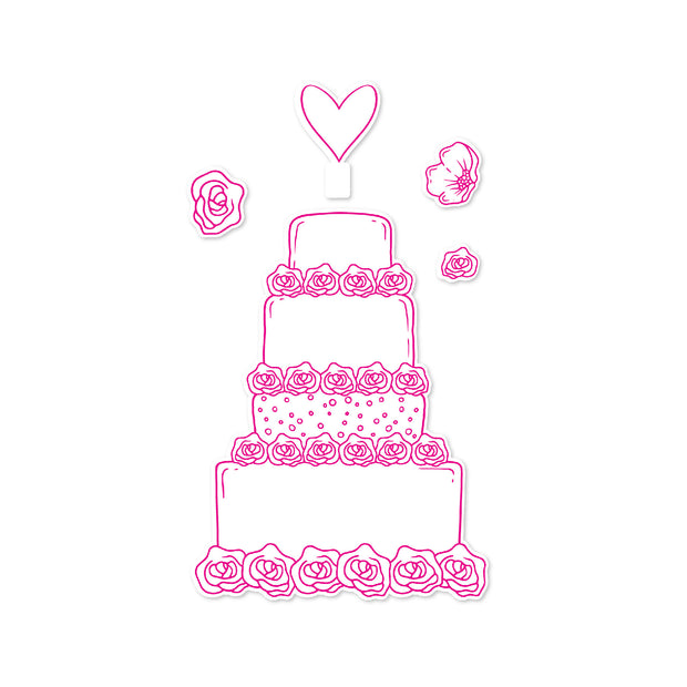 Chloes Creative Cards Die & Stamp - Wedding Cake
