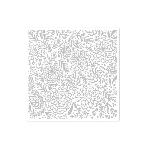 Chloes Creative Cards Floral Frenzy 6x6 Embossing Folder