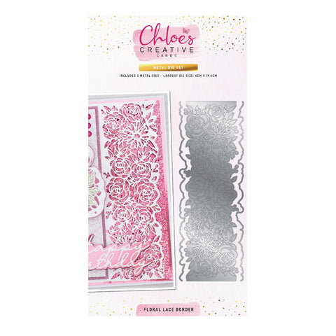 Chloes Creative Cards Metal Die Set – Floral Lace Border
