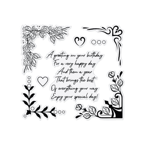 Chloes Creative Cards Photopolymer Stamp Set - Happy Birthday Frame