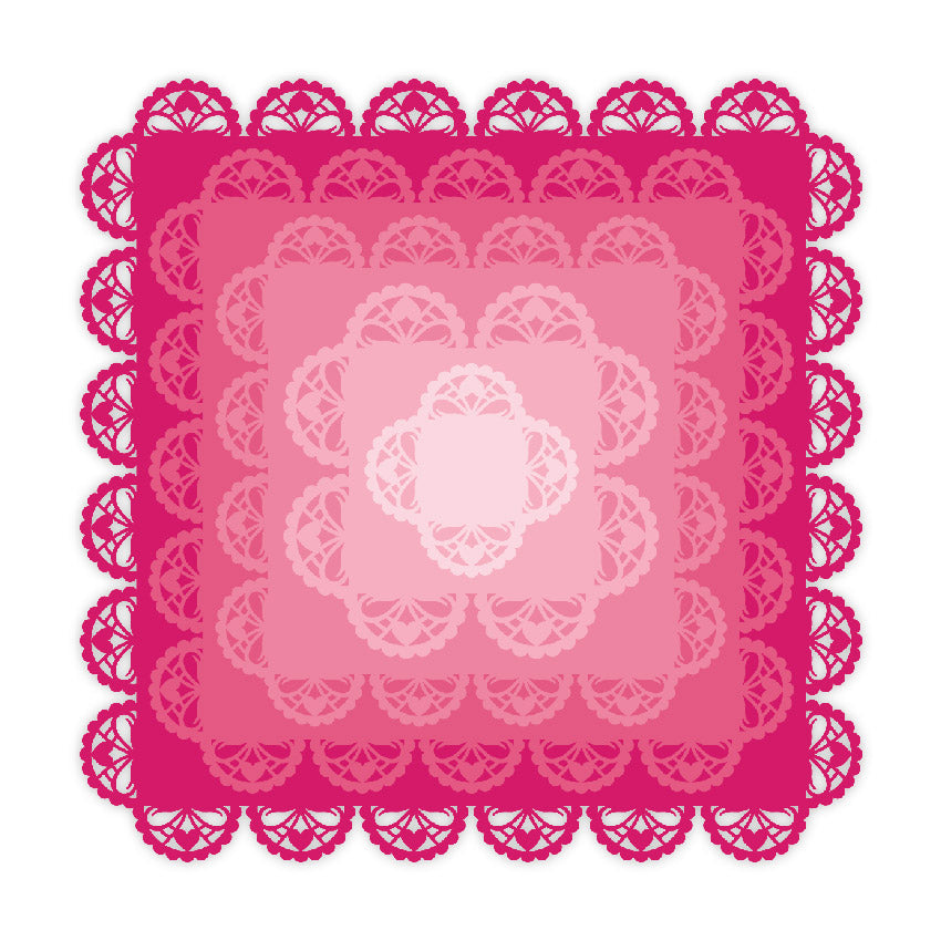 Chloes Creative Cards Metall-Stanzset – 8 x 8 Spitzenquadrate