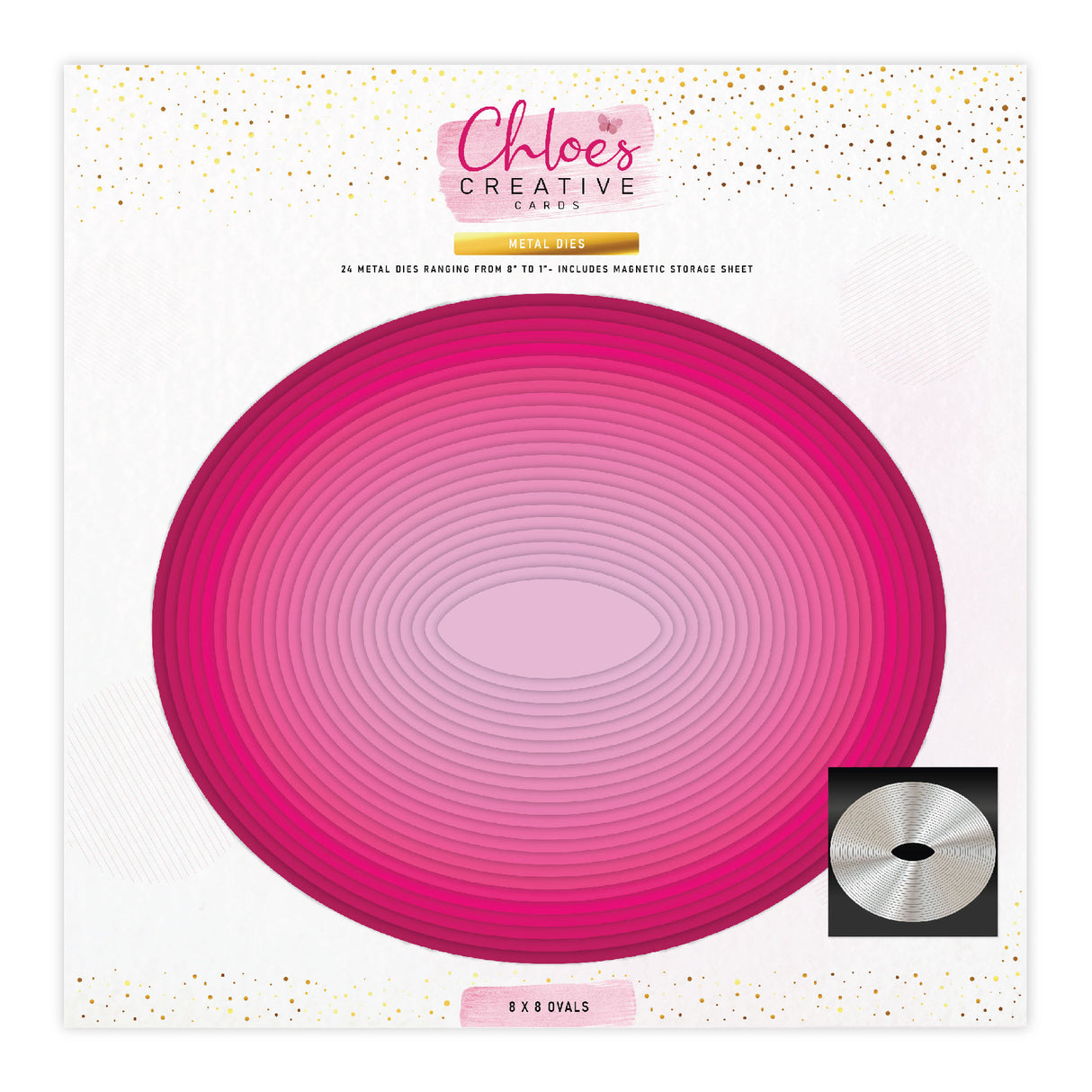 Chloes Creative Cards Metal Die Set - 8 x 8 Basic Ovals