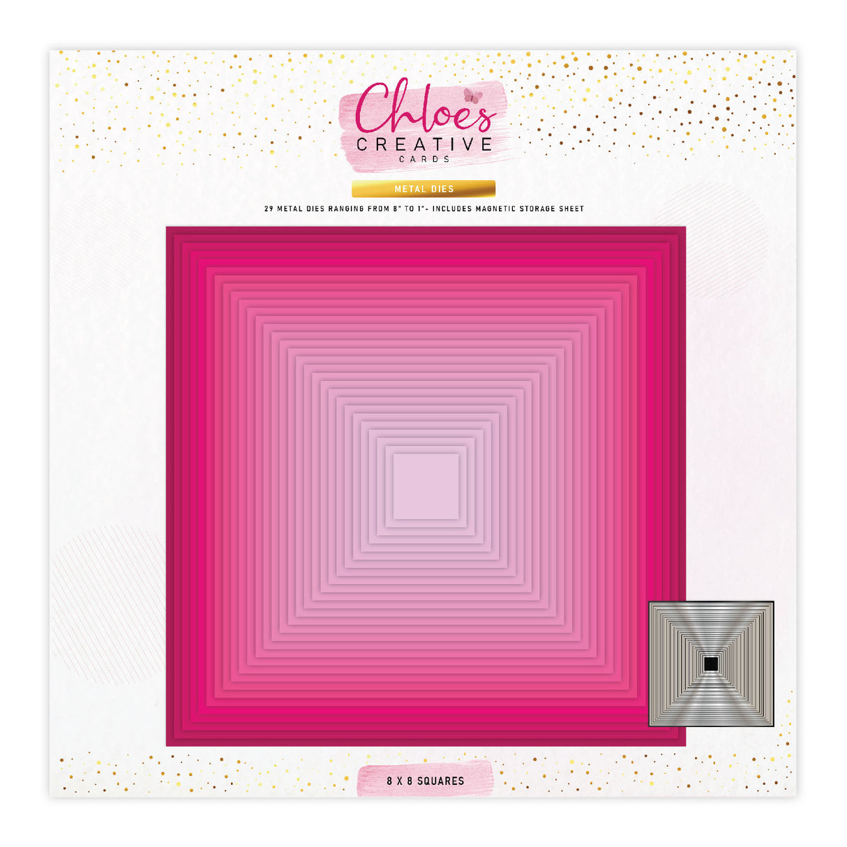 Chloes Creative Cards Metal Die Set - 8 x 8 Basic Squares
