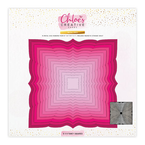 Chloes Creative Cards Metal Die Set - 8 x 8 Fancy Squares