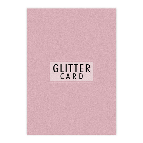 Chloes Creative Cards A4 Glitter Card - Rose Quartz