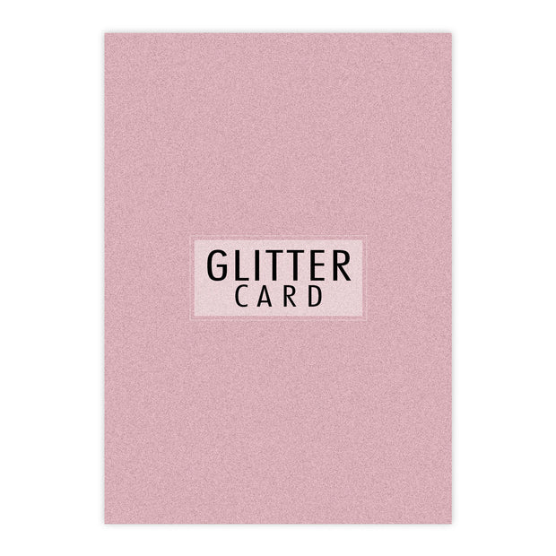 Chloes Creative Cards A4 Glitter Card - Rose Quartz