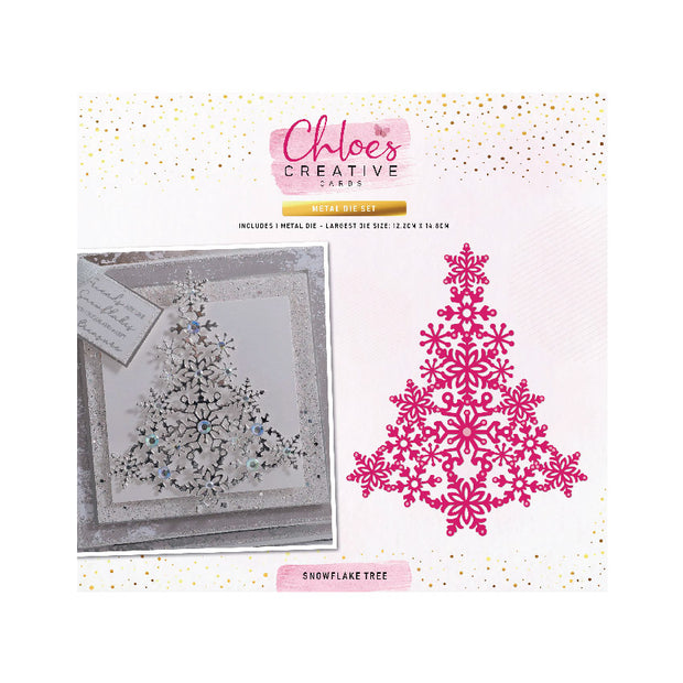 Chloes Creative Cards Metal Die Snowflake Tree