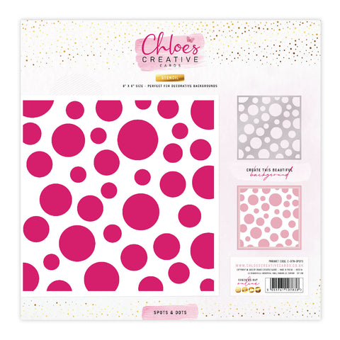 Chloes Creative Cards Stencil (8 x 8) - Sparkling Spots & Dots