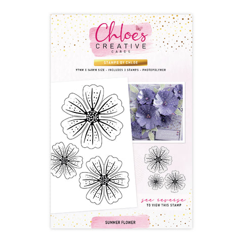Chloes Creative Cards Summer Flower A6 Clear Stamp