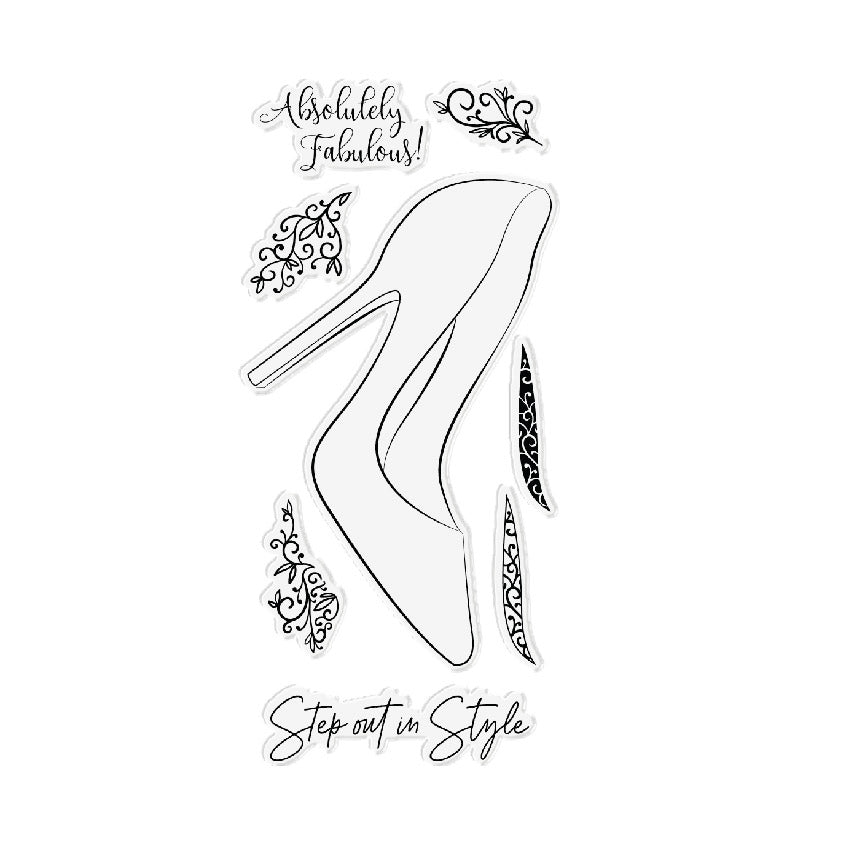 Ensemble de matrices et tampons Chloes Creative Cards - Swirly Stiletto