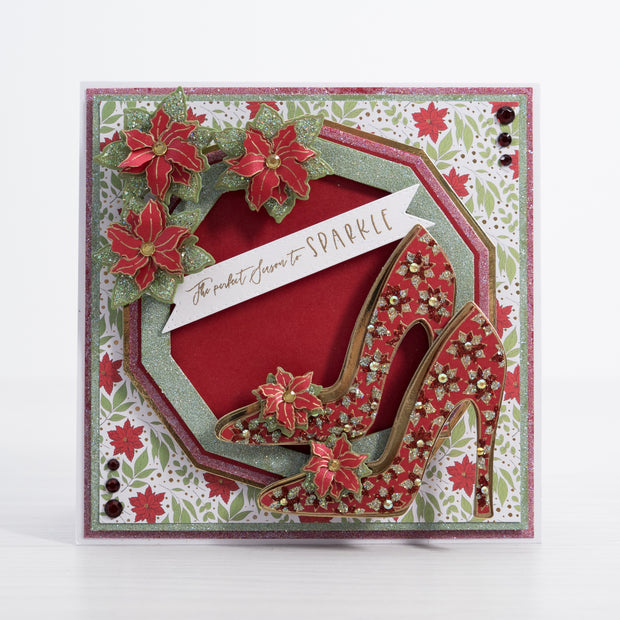 Chloes Creative Cards Die & Stamp Set - On Poinsettia!