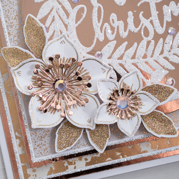Chloes Creative Cards Die & Stamp Set - Christmas Rose
