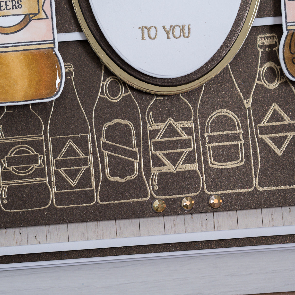 Chloes Creative Cards Die & Stamp Set - Beer Bottle Border