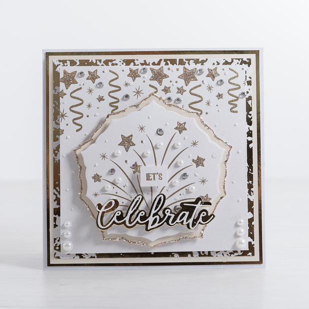 Chloes Creative Cards Celebrate Sentiment Builder Die & Stamp Set