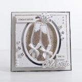 Chloes Creative Cards Die & Stamp Set - Champagne Glasses