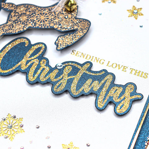 Chloes Creative Cards Die & Stamp Set - Christmas Sentiment Builder