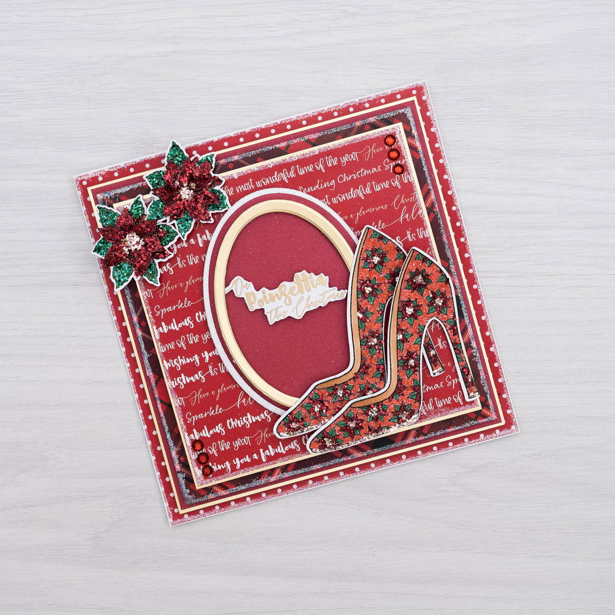 Chloes Creative Cards Die & Stamp Set - On Poinsettia!