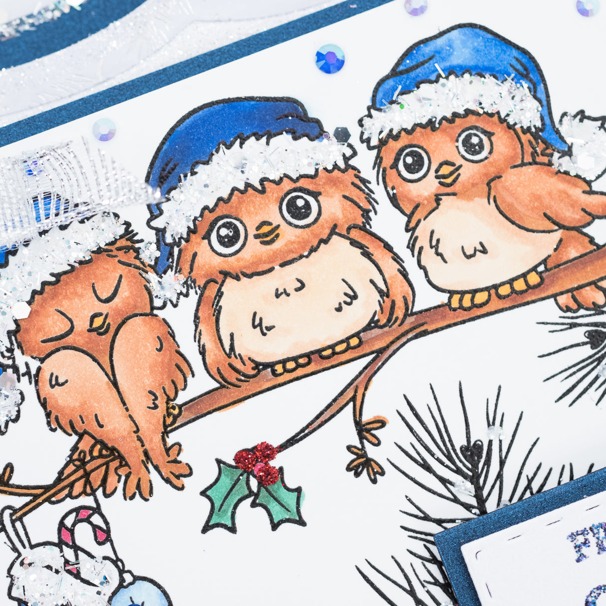 Chloes Creative Cards Photopolymer Stamp Set – Baby Owls