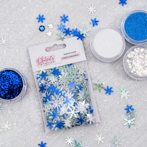Chloes Creative Cards Sequins - Frosty Christmas