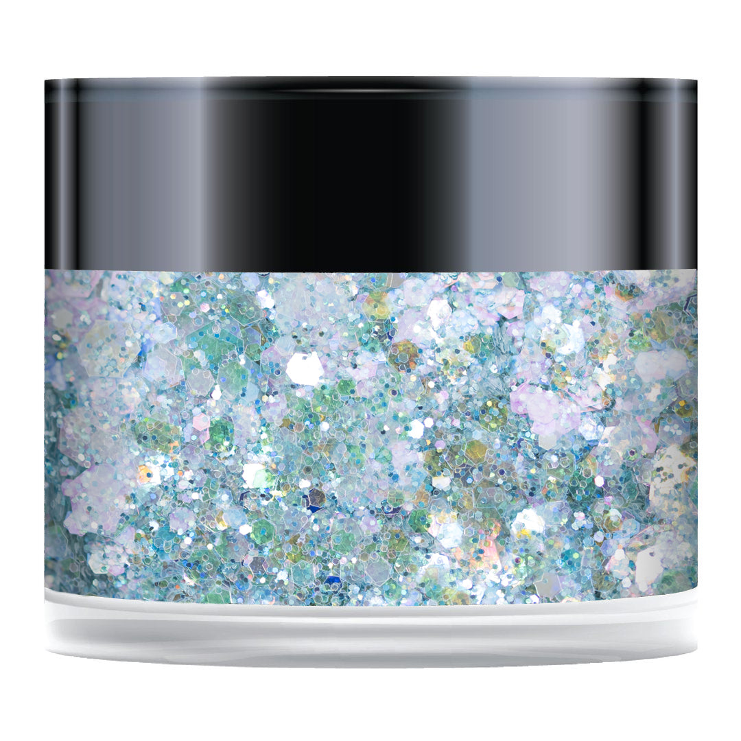 Sparkelicious Glitzer im Regenbogenblau, 1/2 oz Glas