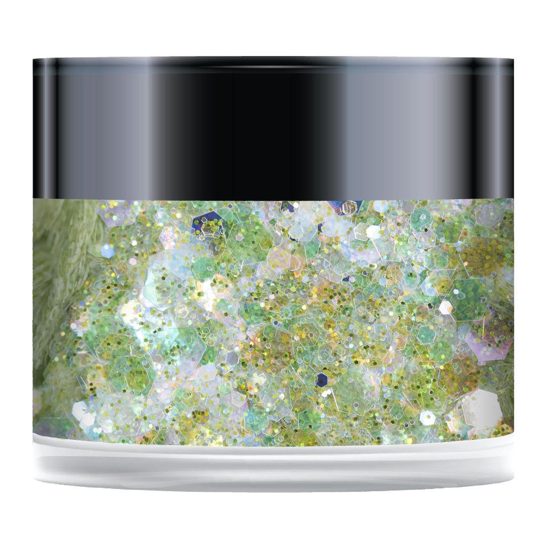 Rainbow Green Sparkelicious Glitter 1/2oz Jar