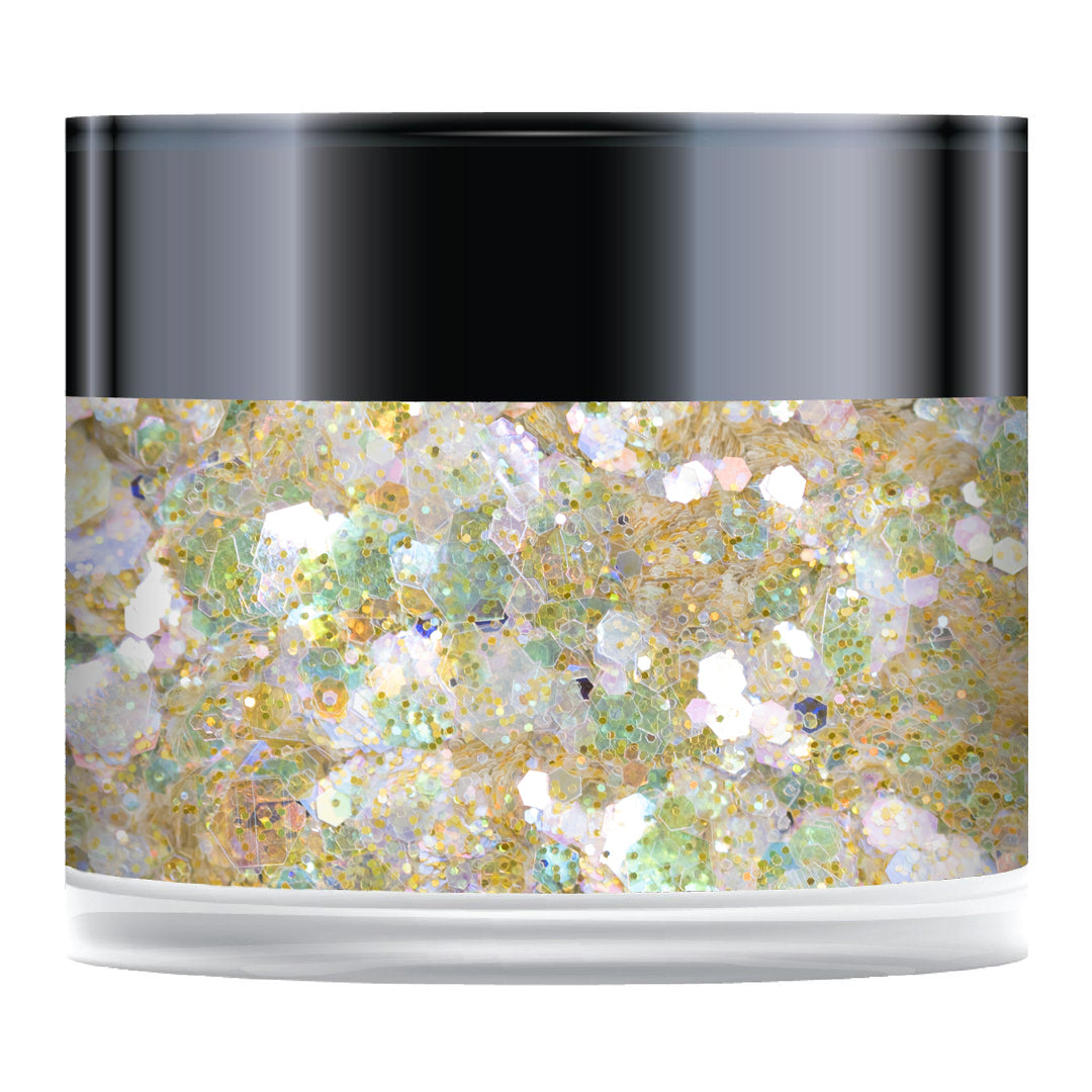 Sparkelicious Glitzer im Regenbogengelb, 1/2 oz Glas