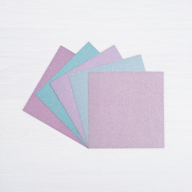 Chloes Creative Cards Glitter Card Pad (8 x 8) - Jewel Colours