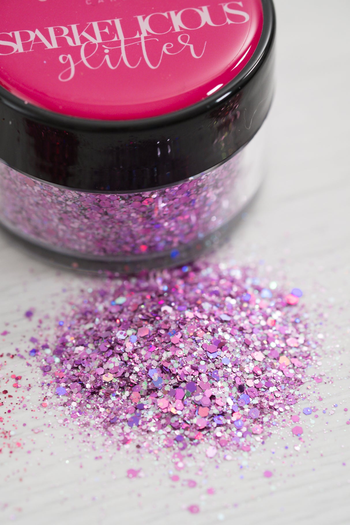Paillettes scintillantes roses coquillages, pot de 1/2 oz