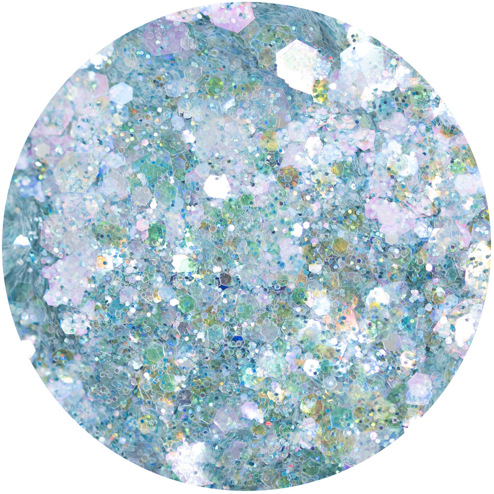 Sparkelicious Glitzer im Regenbogenblau, 1/2 oz Glas