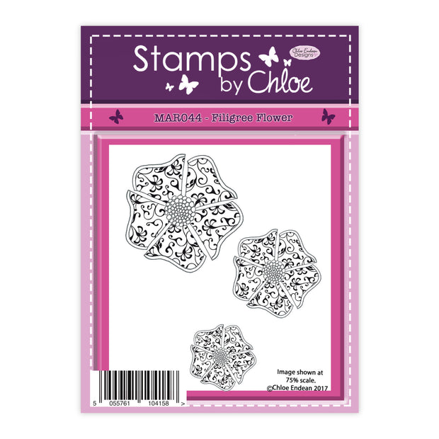 Stamps by Chloe Filigree Flower Clear Stamp