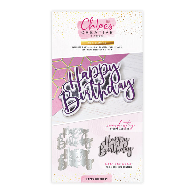 Stamps by Chloe Happy Birthday Stamp and Die Set