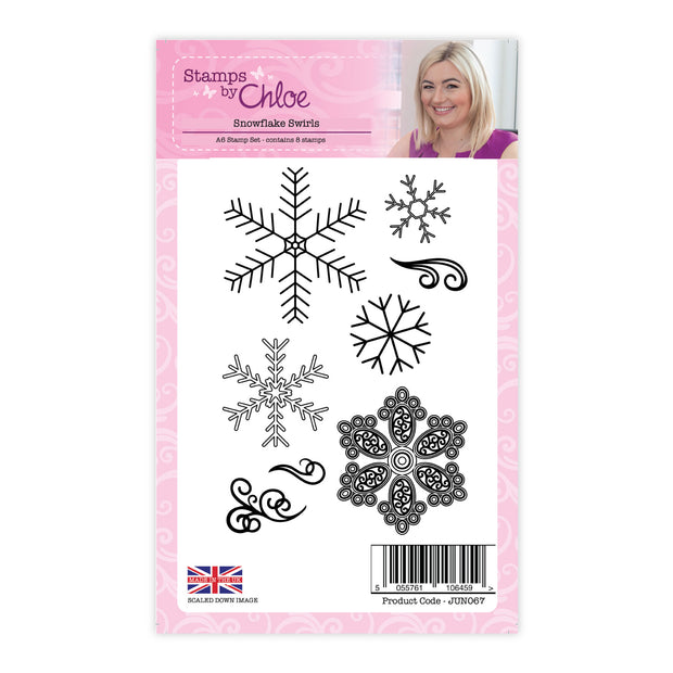 Stamps by Chloe Snowflake Swirls Clear Stamp