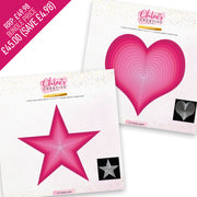 Chloes Creative Cards Star & Heart 8x8 Metal Die Set Bundle