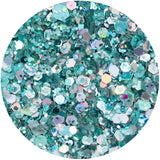 Türkis funkelnder Sparkelicious-Glitzer, 1/2 oz Glas