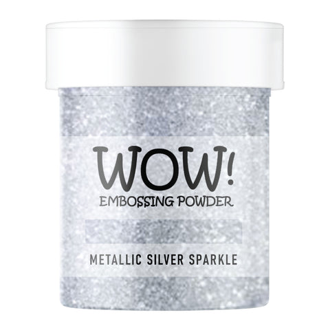Stamps by Chloe WOW Embossing Glitter Metallic Silver Sparkle Large Jar